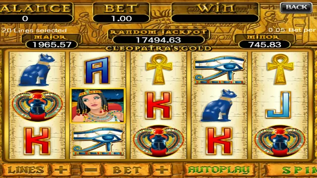 Skrin permainan Cleopatra di 918Kiss BolehSpin
