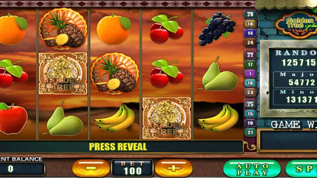 Skrin permainan Golden Tree di 918Kiss BolehSpin
