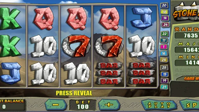 Stone Age game screen on 918Kiss at BolehSpin