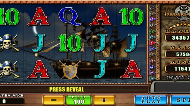 Skrin permainan Treasure Island di 918Kiss BolehSpin