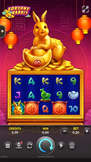 Skrin permainan Fortune Rabbit di ACEWIN BolehSpin