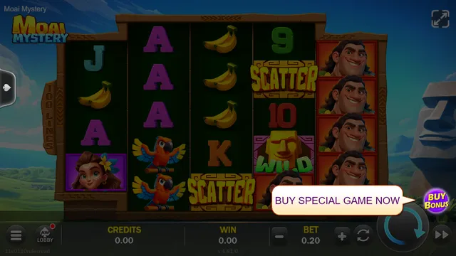 Skrin permainan Moai Mystery di ACEWIN BolehSpin