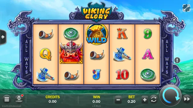 Skrin permainan Viking Glory di ACEWIN BolehSpin