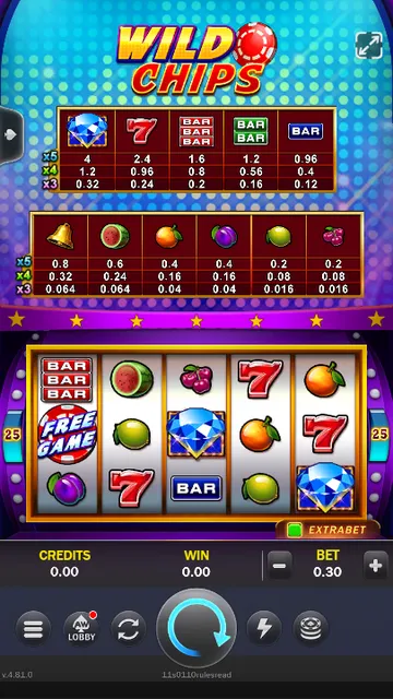 BolehSpin ACEWIN 里的 Wild Chips 游戏画面