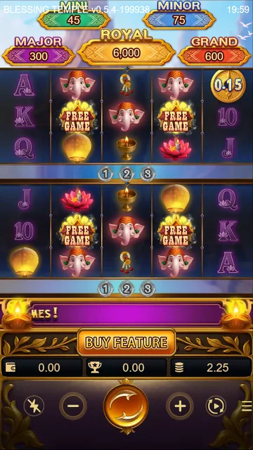 Blessing Temple game screen on DragoonSoft at BolehSpin