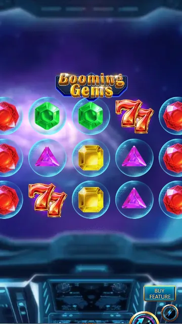 Booming Gems game screen on DragoonSoft at BolehSpin