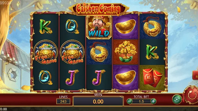 Skrin permainan Caishen Coming di DragoonSoft BolehSpin