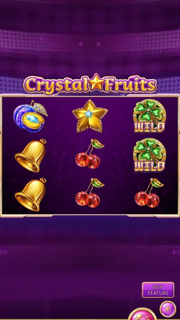 Skrin permainan Crystal Fruits di DragoonSoft BolehSpin