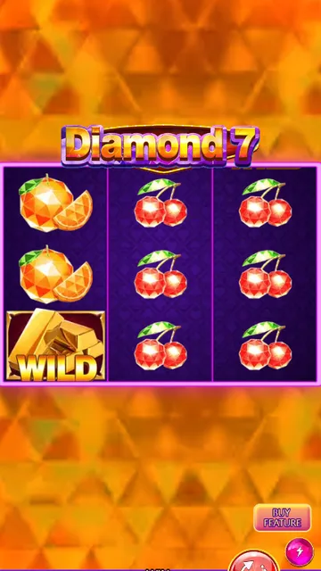 Skrin permainan Diamond 7 di DragoonSoft BolehSpin