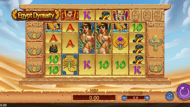 Skrin permainan Egypt Dynasty di DragoonSoft BolehSpin