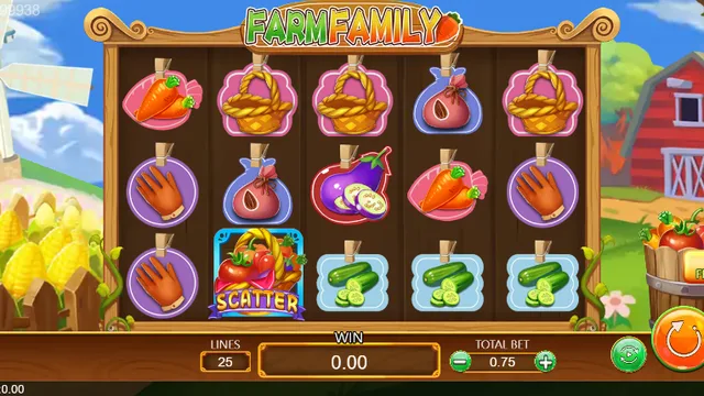Skrin permainan Farm Family di DragoonSoft BolehSpin