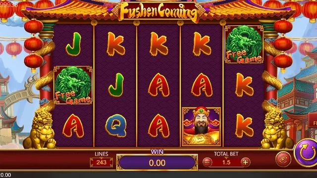Skrin permainan Fushen Coming di DragoonSoft BolehSpin