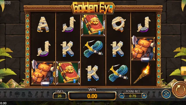 Skrin permainan Golden Eye di DragoonSoft BolehSpin