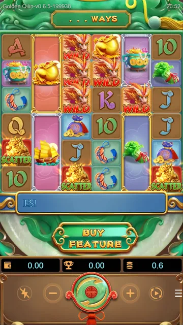 Skrin permainan Golden Qilin di DragoonSoft BolehSpin