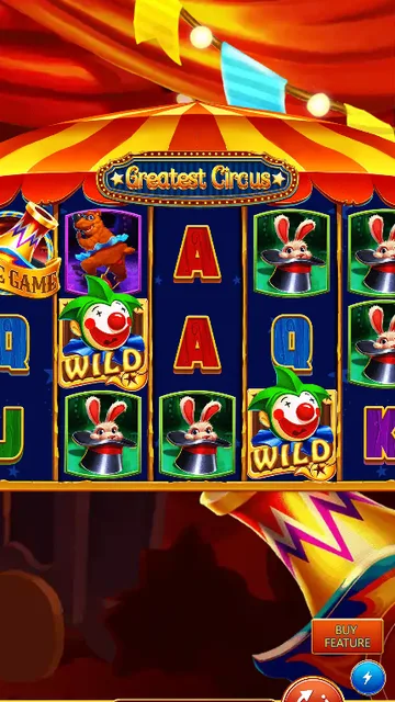 Skrin permainan Greatest Circus di DragoonSoft BolehSpin