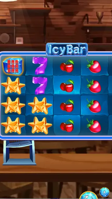Skrin permainan Icy Bar di DragoonSoft BolehSpin