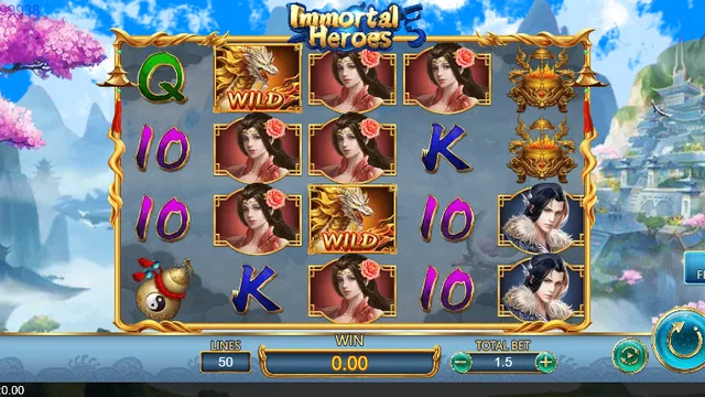 Skrin permainan Immortal Heroes di DragoonSoft BolehSpin
