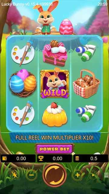 Lucky Bunny game screen on DragoonSoft at BolehSpin