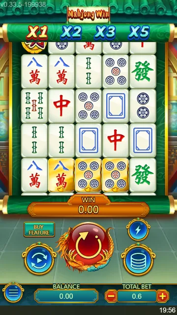 Skrin permainan Mahjong Win di DragoonSoft BolehSpin