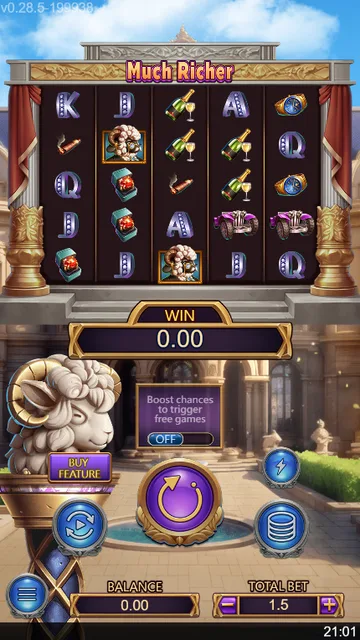Skrin permainan Much Richer di DragoonSoft BolehSpin