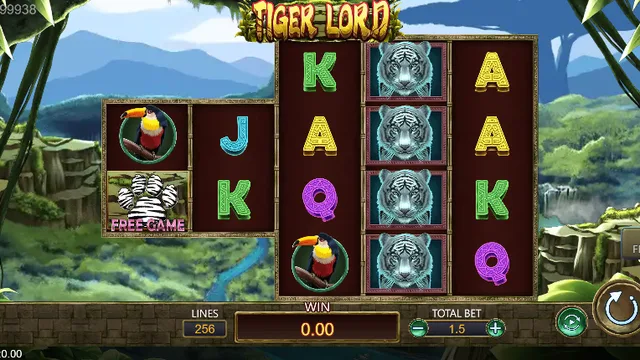 Skrin permainan Tiger Lord di DragoonSoft BolehSpin