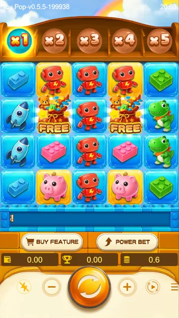 Skrin permainan Toy Pop di DragoonSoft BolehSpin