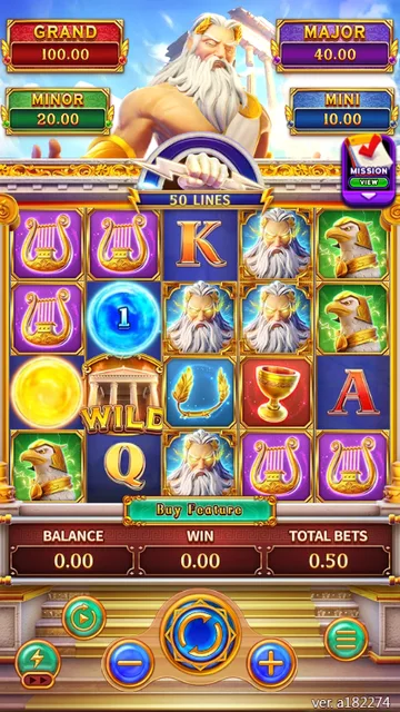Skrin permainan Zeus di FaChai BolehSpin