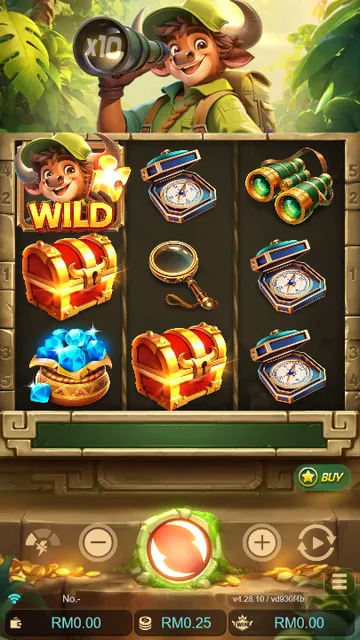 Skrin permainan Bull Treasure X-Huge di JDB BolehSpin