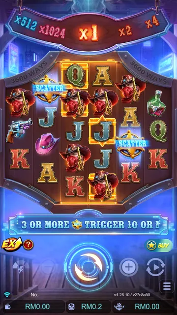 Skrin permainan Cyber Bounty 4096 di JDB BolehSpin