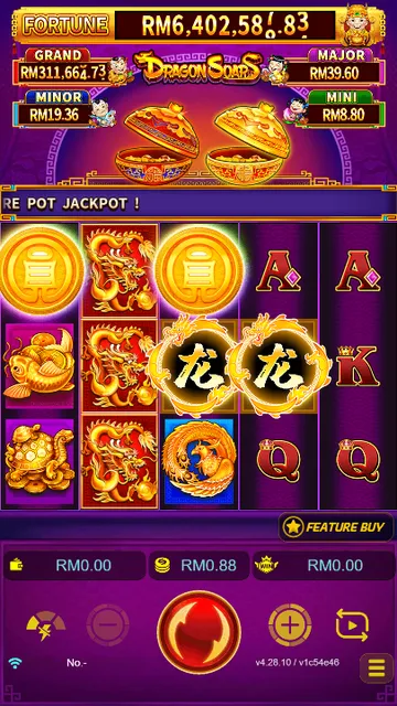 Skrin permainan Dragon Soar di JDB BolehSpin