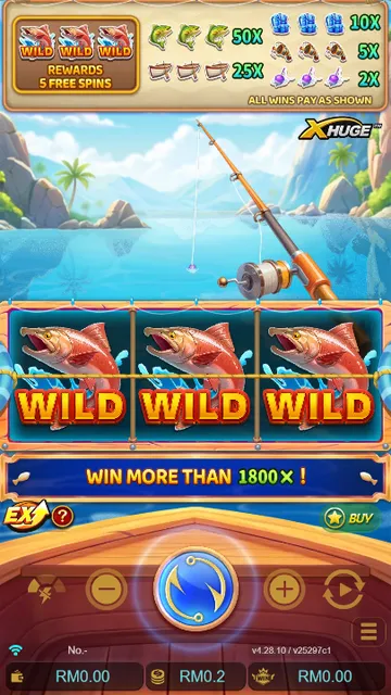 Skrin permainan Fishin' Fever X-Huge di JDB BolehSpin