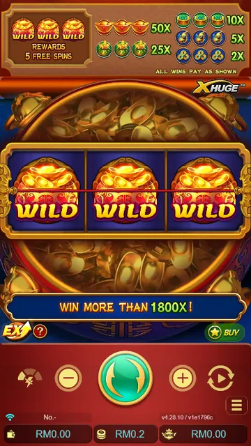 Skrin permainan Treasure Bowl X-Huge di JDB BolehSpin