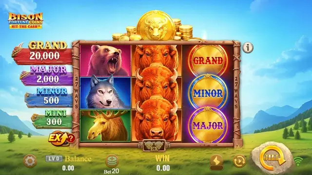 Bison Fortune Coins game screen on JILI at BolehSpin