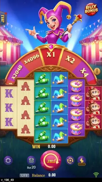 Skrin permainan Circus Joker 4096 di JILI BolehSpin