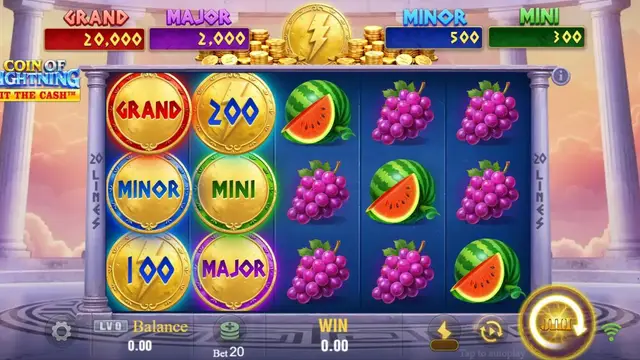Skrin permainan Coin of Lightning di JILI BolehSpin