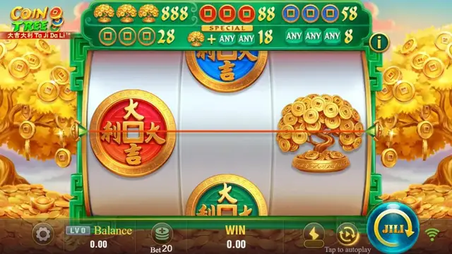 Skrin permainan Coin Tree di JILI BolehSpin