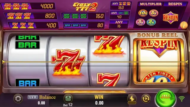 Skrin permainan Crazy777 2 di JILI BolehSpin