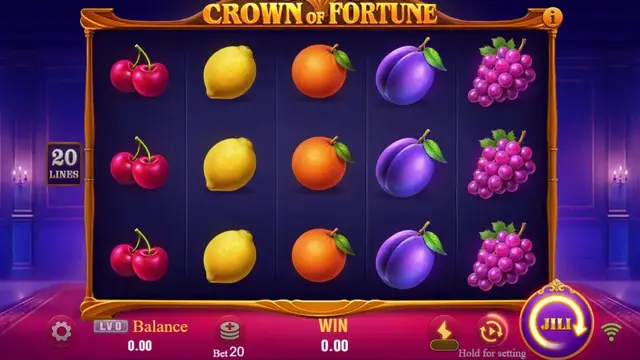 Skrin permainan Crown of Fortune di JILI BolehSpin