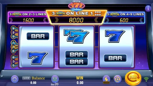 Crystal 777 DELUXE game screen on JILI at BolehSpin