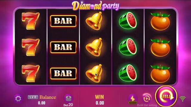Skrin permainan DiamondParty di JILI BolehSpin