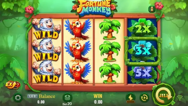 Skrin permainan Fortune Monkey di JILI BolehSpin