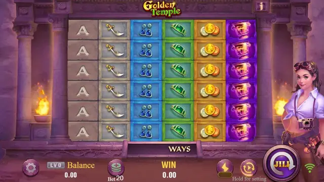 Golden Temple game screen on JILI at BolehSpin