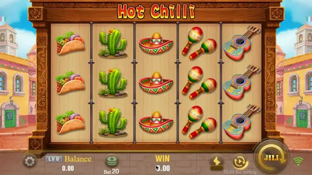 Skrin permainan Hot Chilli di JILI BolehSpin