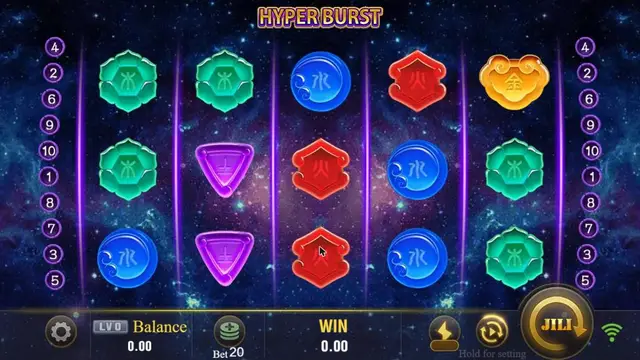 Skrin permainan Hyper Burst di JILI BolehSpin