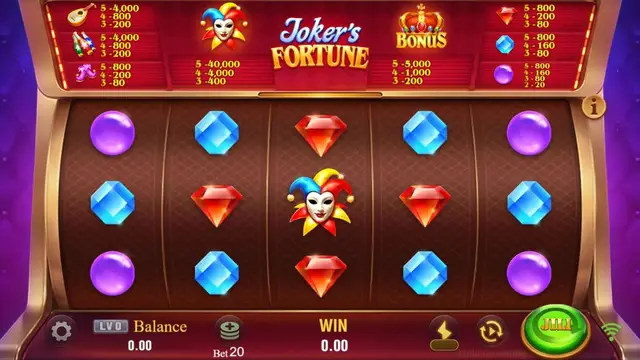 Skrin permainan Joker's Fortune di JILI BolehSpin