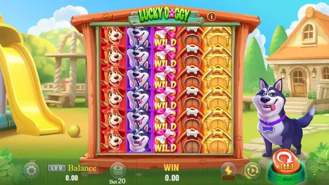 Skrin permainan Lucky Doggy di JILI BolehSpin