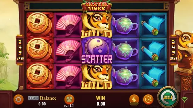 Skrin permainan Master Tiger di JILI BolehSpin