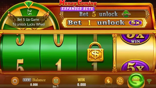 Skrin permainan Money Coming Expanded Bets di JILI BolehSpin