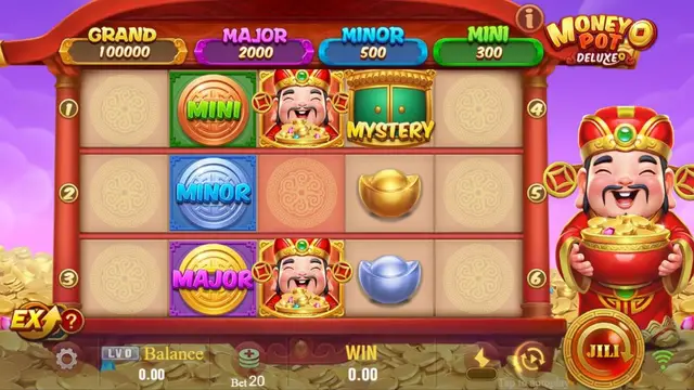 Skrin permainan Money Pot Deluxe di JILI BolehSpin