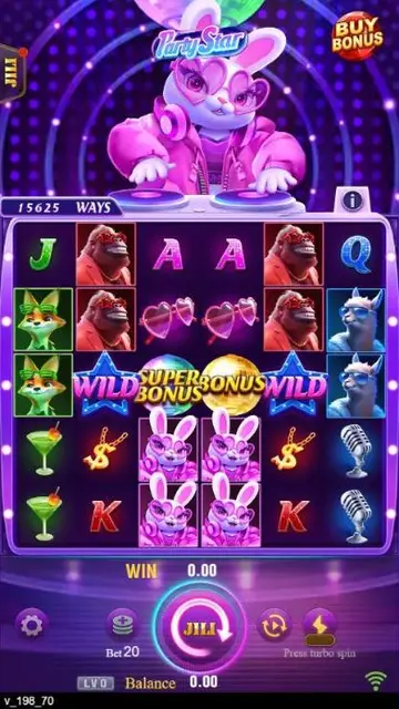 Skrin permainan Party Star di JILI BolehSpin